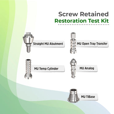 Screw retained restoration test kit