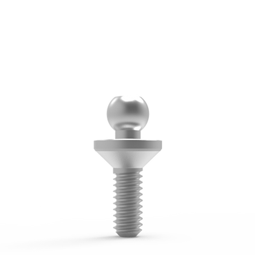 Straight Titanium Ball Attachment for Internal Hex Dental Implant