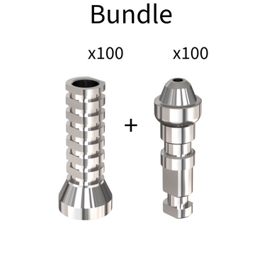 100 X Multi Unit Titanium Cylinder Sleeve & 100 X Multi Unit Analog Bundle Special