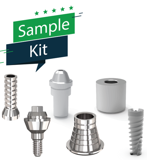 Digital Workflow for Screw Retained Restoration Dental Implant Test Kit Inc. 6 components