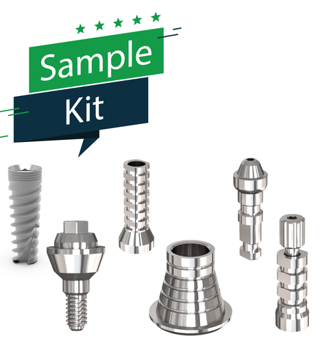 Screw Retained Restoration Dental Implant Test Kit Inc. 6 components